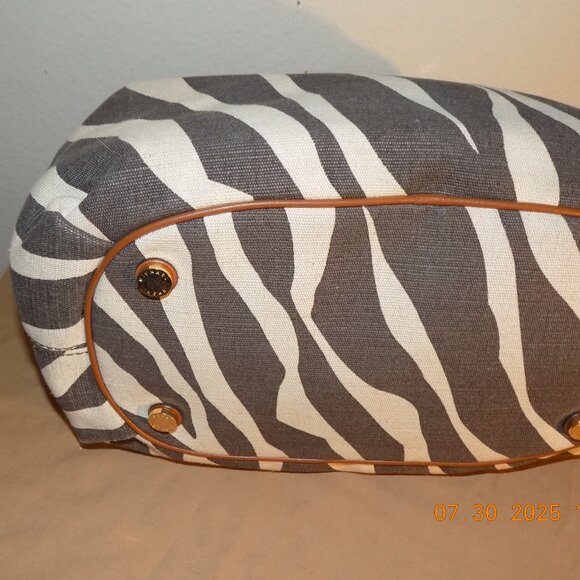 Large Drawstring Zebra Print Michael Kors Bag MK - Picture 5 of 7